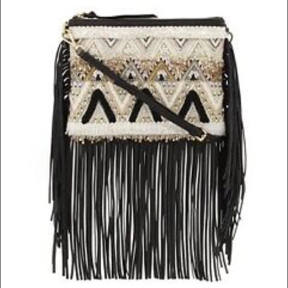 Rebecca Minkoff Taj Beaded Fringe Crossbody Bag